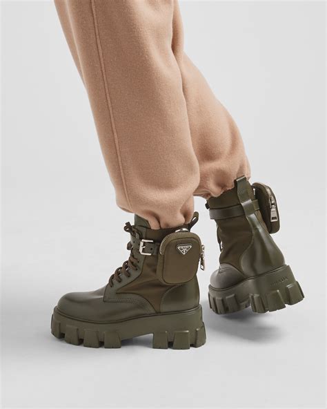 olive green prada boots|prada ankle boots.